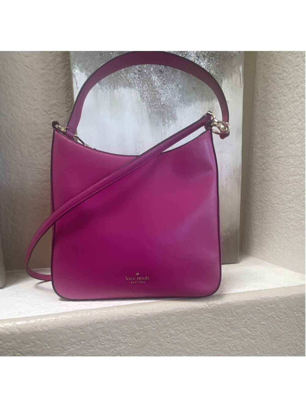 Kate Spade New York Pink Shoulder Bag Zip, Detachable Strap, Medium - Picture 2 of 14